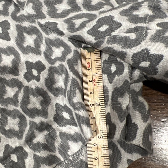 Cynthia Rowley Shorts Women 6 Gray Geometric Pattern Linen - Picture 10 of 14